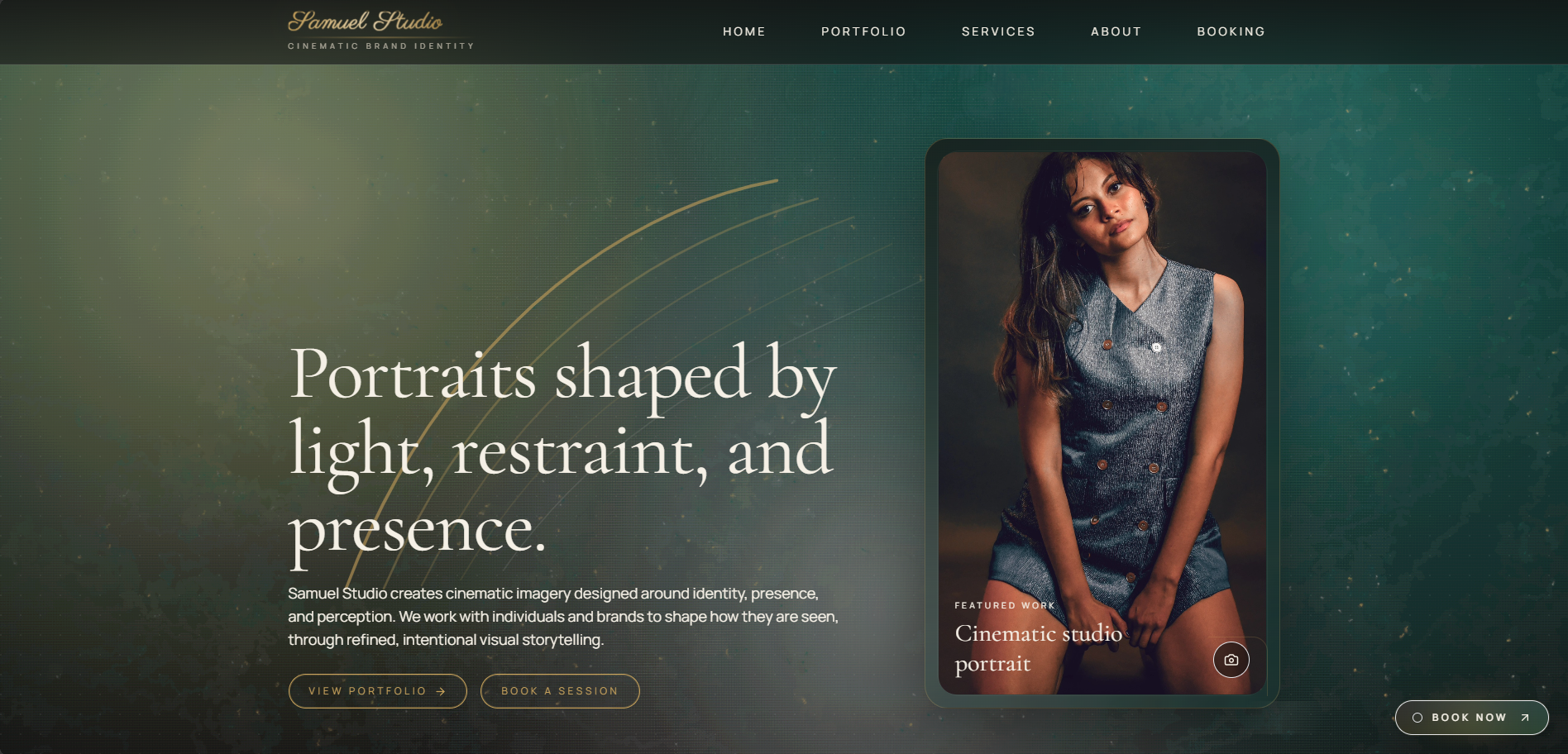 Samuel Studio website preview screenshot